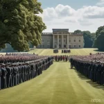 마그나 카르타와 민주주의 - **Prompt:** A historically accurate depiction of the momentous event at Runnymede in