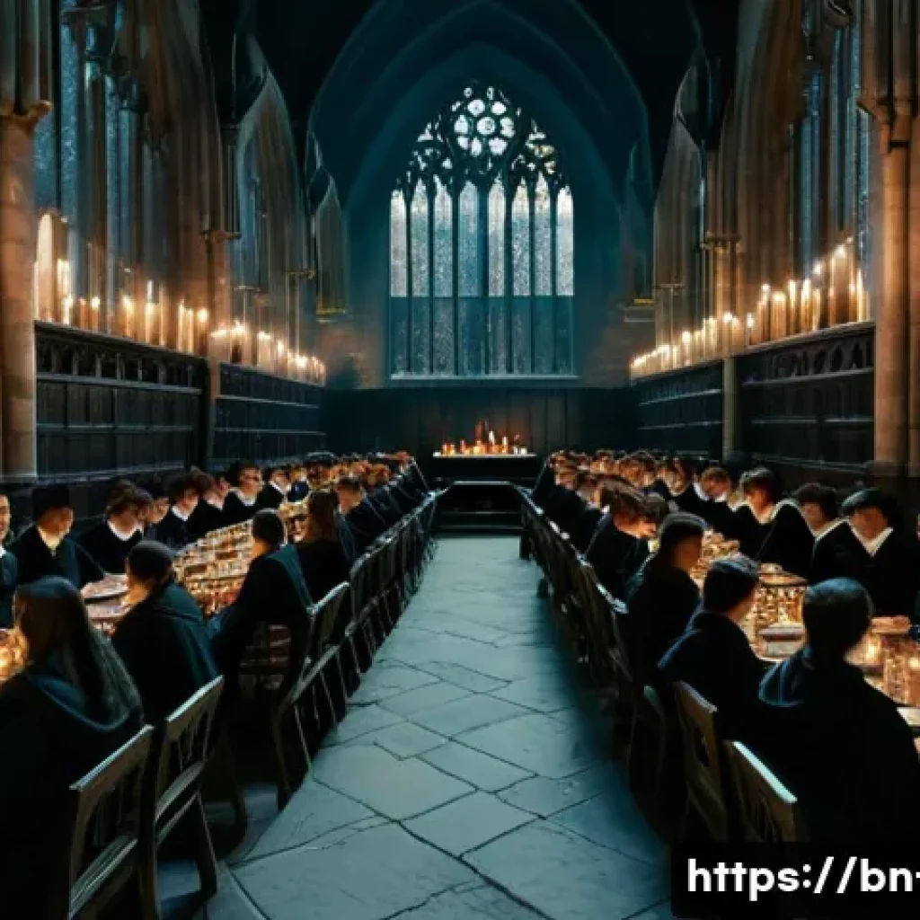 해리포터 스튜디오 투어 후기 - The Grandeur of the Great Hall**

> A wide-angle, cinematic shot inside the Hogwarts Great Hall. The...