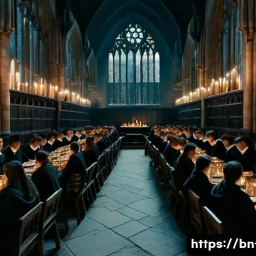 해리포터 스튜디오 투어 후기 - The Grandeur of the Great Hall**

> A wide-angle, cinematic shot inside the Hogwarts Great Hall. The...