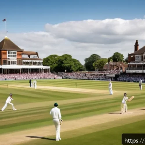 영국의 전통 스포츠 크리켓 이해하기 - A vibrant and detailed scene of a historic English cricket ground, specifically Lord’s Cricket Groun...